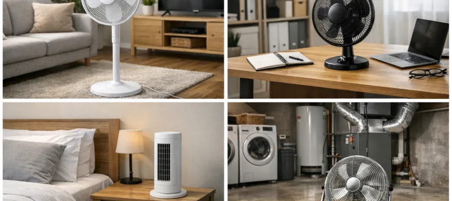 Anwendung von Ventilatoren in verschiedenen Raeumen: Tipps fuer optimale Effizienz und Luftzirkulation