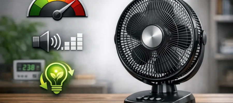 Leistungsmerkmale von Ventilatoren: Geschwindigkeit, Lautstaerke und Energieeffizienz