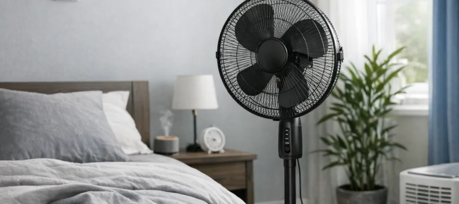 Ventilator richtig im Schlafzimmer einsetzen: Tipps fuer angenehme Kuehlung und Luftzirkulation
