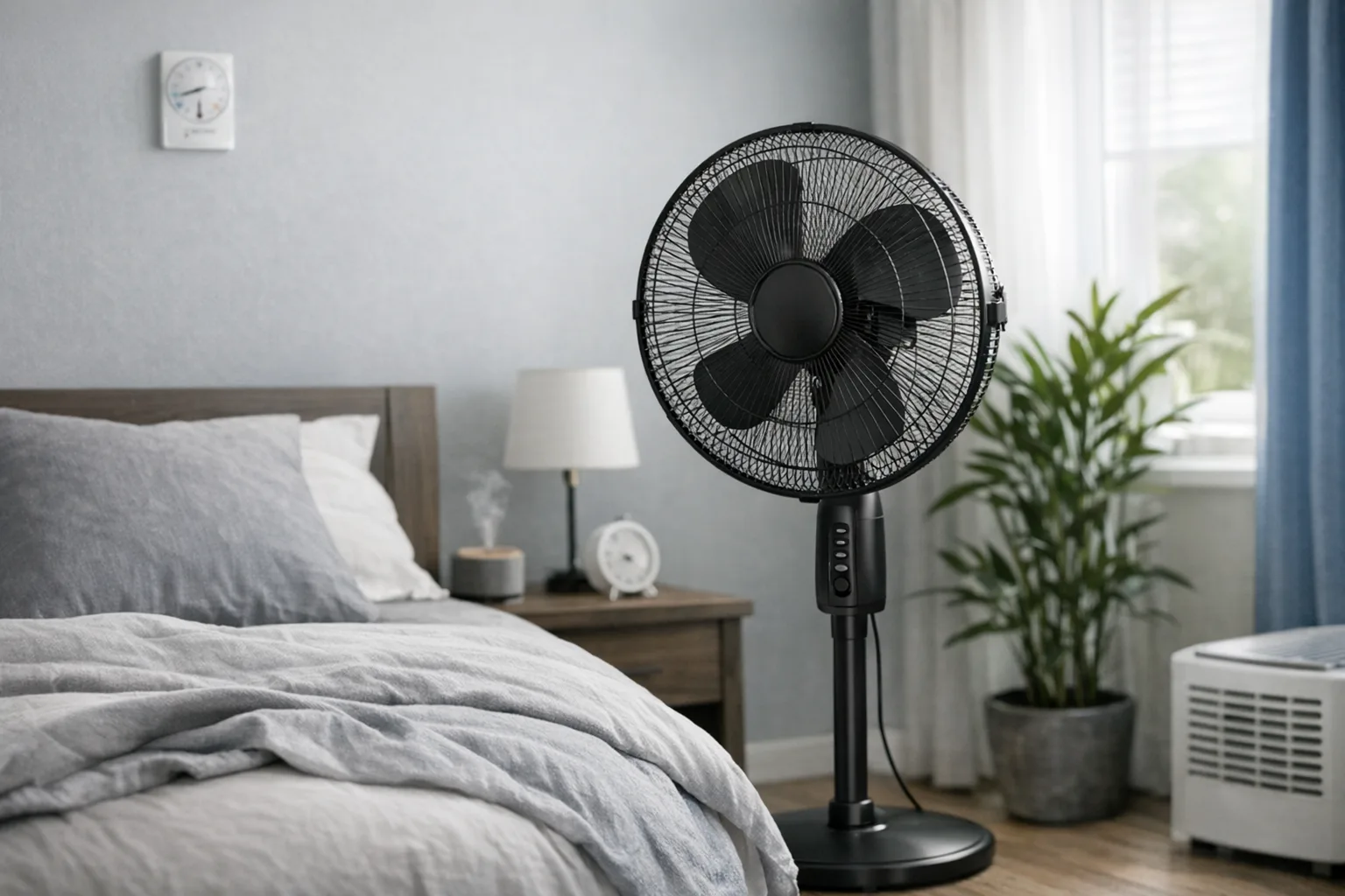 Ventilator richtig im Schlafzimmer einsetzen: Tipps fuer angenehme Kuehlung und Luftzirkulation