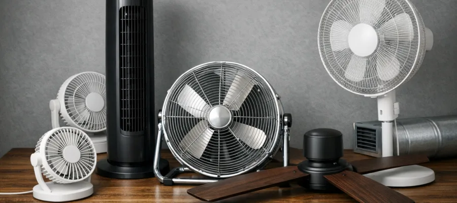 Die verschiedenen Arten von Ventilatoren: Unterschiede und Einsatzbereiche erklaert
